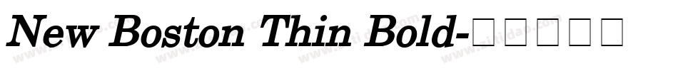 New Boston Thin Bold字体转换